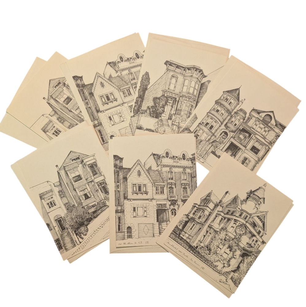 Vintage Victorian San Francisco Artist Robert M. Sebring Art Print Card Set Rare